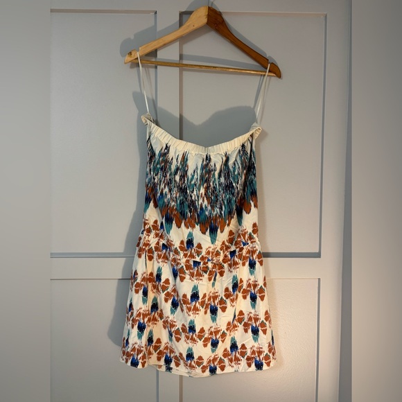 Tibi New York 100% Silk Strapless Mini Dress - Picture 6 of 11